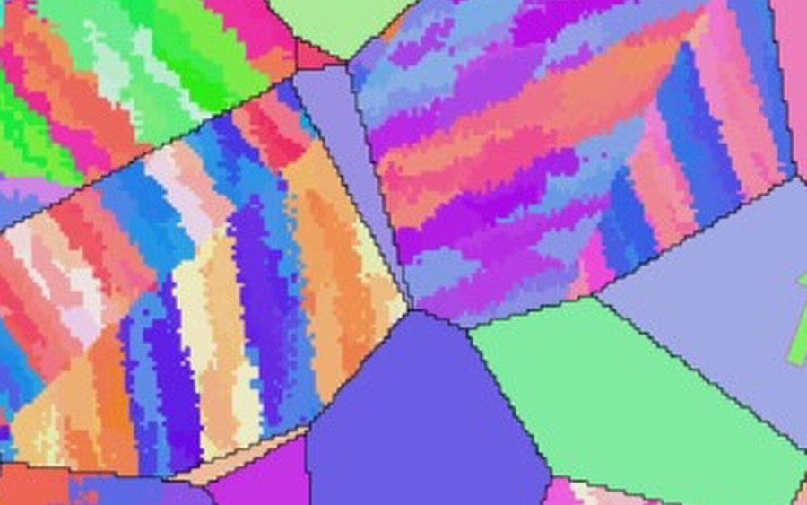 Bainitic microstructure with resolved local fields.